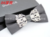 Metal suit suitable for men and women, men's bow tie English style, Korean style