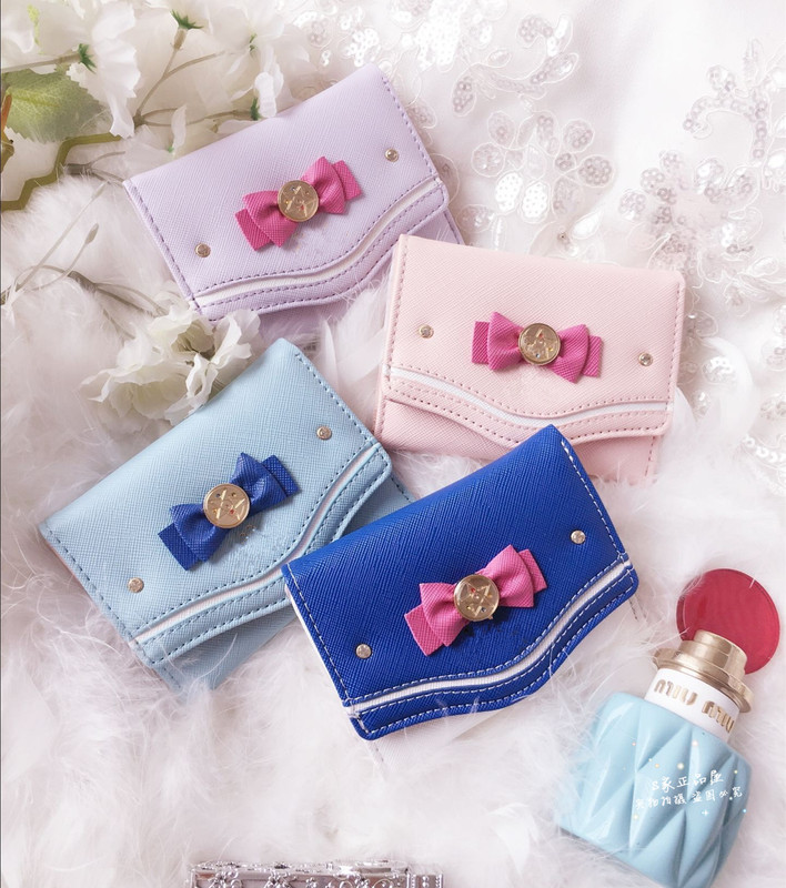 2025 Cross-Border Short Women's Wallet Contrast Color Bow Cute Girl Wallet Wallet European and American Easiest for Match Women's Bag