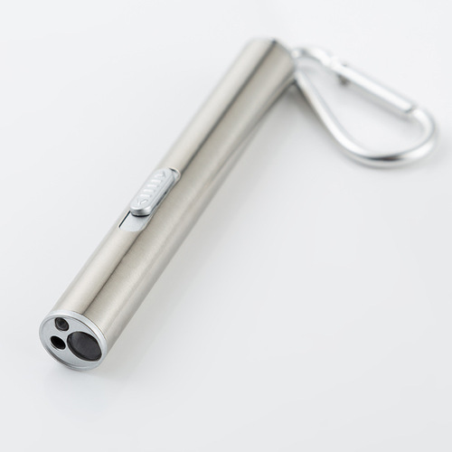Three-in-one stainless steel small flashlight lighting moon light laser infrared 395nm purple light money detection lamp