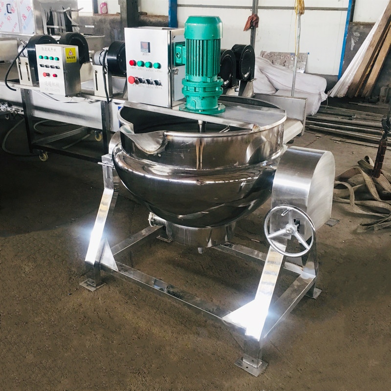 创亿莲蓉夹层锅 下搅拌夹层锅 大型燃气炖煮锅 商用煮鸡锅