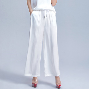 Cool breathable pure rayon mid-waist casual pants summer fashion  