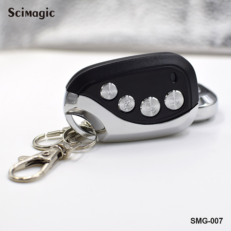 433MHz金属四键拷贝遥控器学习型 RF发射器 车库门对拷遥控433.92