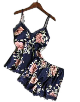 Pijamas sexy de mujer de talla grande europeos y americanos pijamas cómodos pijamas impresos de dos piezas más tamaño fabricante de ropa interior para el hogar 02