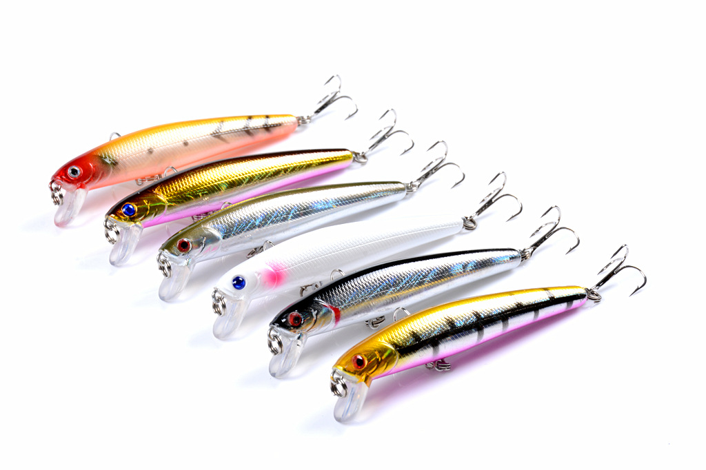 Sinking Minnow Fishing Lures Hard Plastic Baits Fresh Water Bass Swimbait Tackle Gear