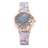 Fashionable dial, polyurethane swiss watch, flowered, city style, wholesale