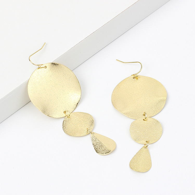 12g Weight Earrings Classification Travel, Birthday, Festival Occasion Women'S Gender Vintage Style Style Gold, Silver Color Exaggerated Circle Trendy Simple Korean Wild Earrings 21