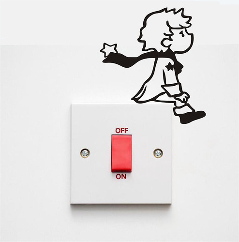 eaby Amazon little boy new creative carved switch wall sticker decorative sticker wholesale M12