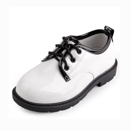 Spring new lace-up children's leather shoes for boys and girls Velcro children's shoes student performance shoes wholesale factory direct supply