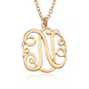 Necklace with letters, metal accessory, wholesale, suitable for import, internet celebrity