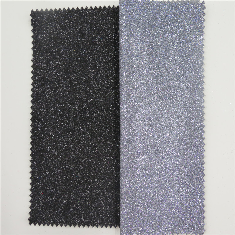 义乌闪光皮革厂家直销金葱闪粉皮革 pu人造皮革