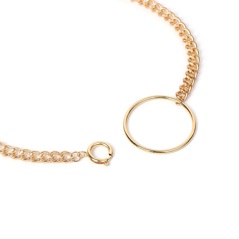 50g Weight Necklace Classification Women'S Gender Gold, Silver Color Hot Selling Fashion Metal Multi-layer Geometric Circle Clavicle Chain 7