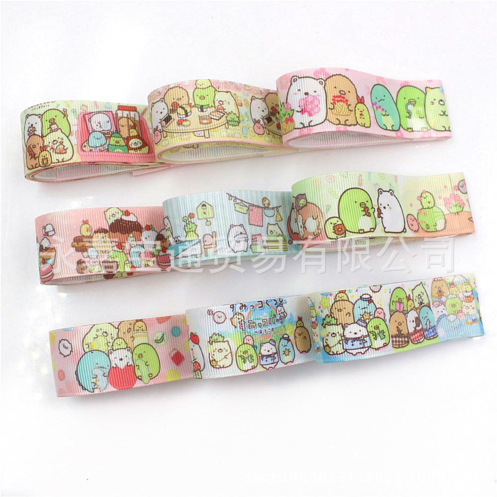 I-19518-1239,25mm卡通热转印织带丝带螺纹带DIY手工制作礼品包装