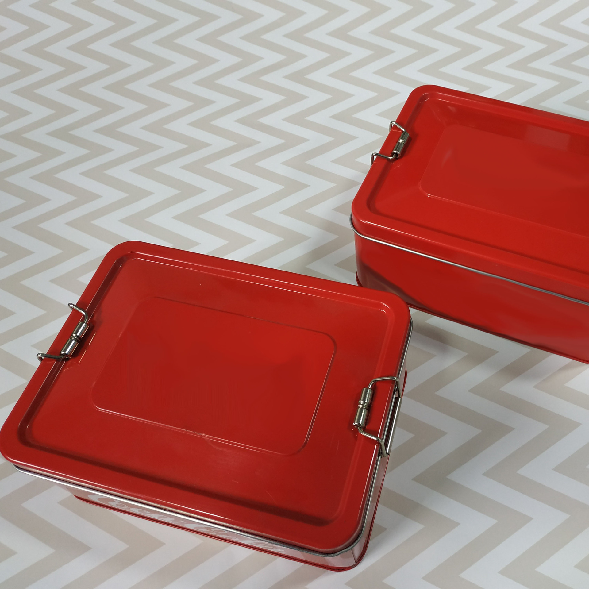 马口铁 金属罐异形划扣盒  外贸午餐工艺铁盒包装厂家批发定制