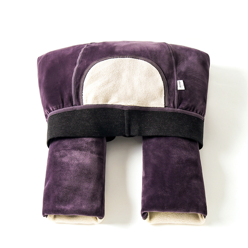 雪地褲男士550克貂絨護膝跑量款 生態棉色拉姆加絨加厚護腰保暖褲