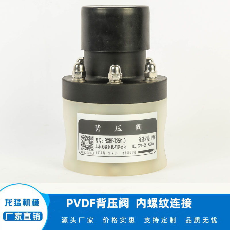 PVDF材质背压阀 内丝（价格面议）上海龙猛