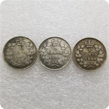 仿古工艺品加拿大 1875,1880,1884 国外纪念币银元