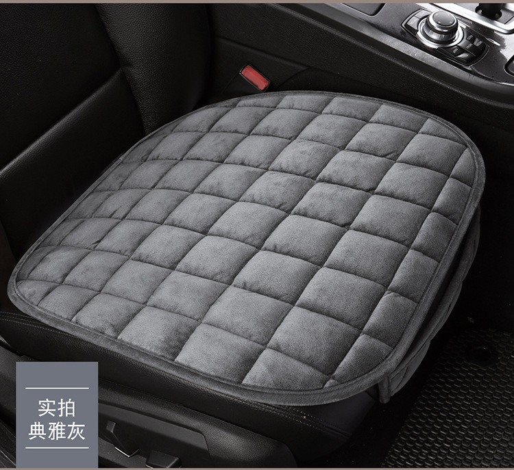 Daifa wholesale car seat cushion winter plush monolithic short wool seat cushion three-piece set thick warm rear wool cushion