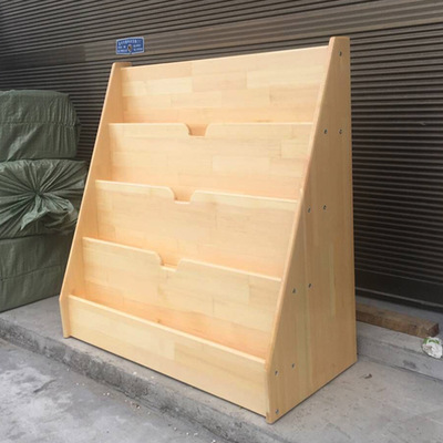 幼儿园实木书架儿童木质图书柜早教落地书架蒙氏教具书柜厂家供销