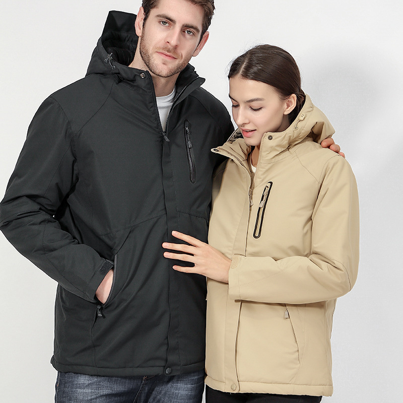 Intelligent Heating Jacket Thick Outdoor Men's and Women's Windproof Jacket Breathable and Warm Carbon Fiber Heated Assault Jacket