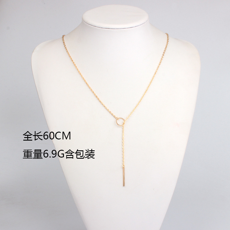 7g Weight Necklace Classification Wedding, Travel Occasion Alloy Material Women'S Gender Plating Design Simple Style Style Gold, Silver Color Fashion Retro Necklace 1