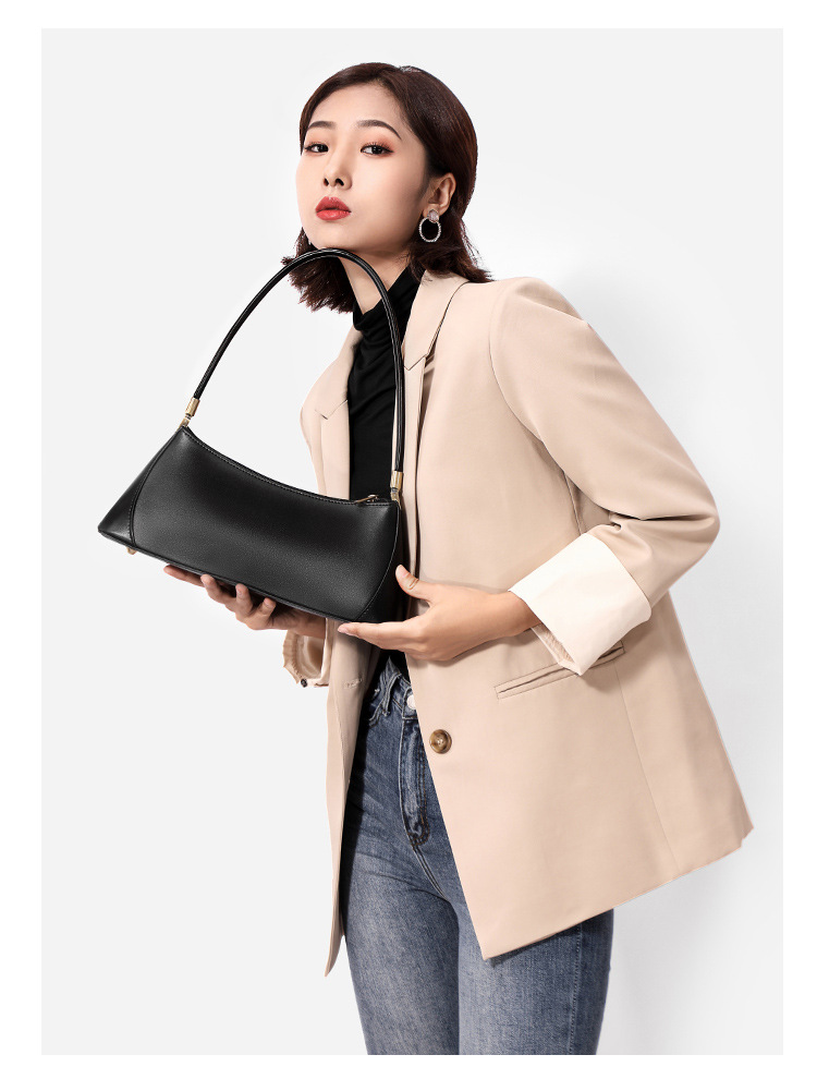 Vintage Leather Handbag - Black Color