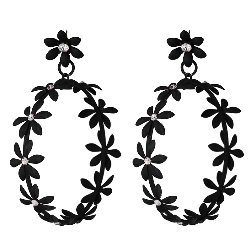 Aretes Sencillos De Flores Pintadas Huecas display picture 8