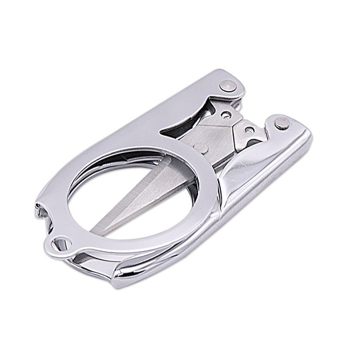 Stainless steel folding travel scissors Yangjiang fishing line scissors Fishing household mini folding scissors
