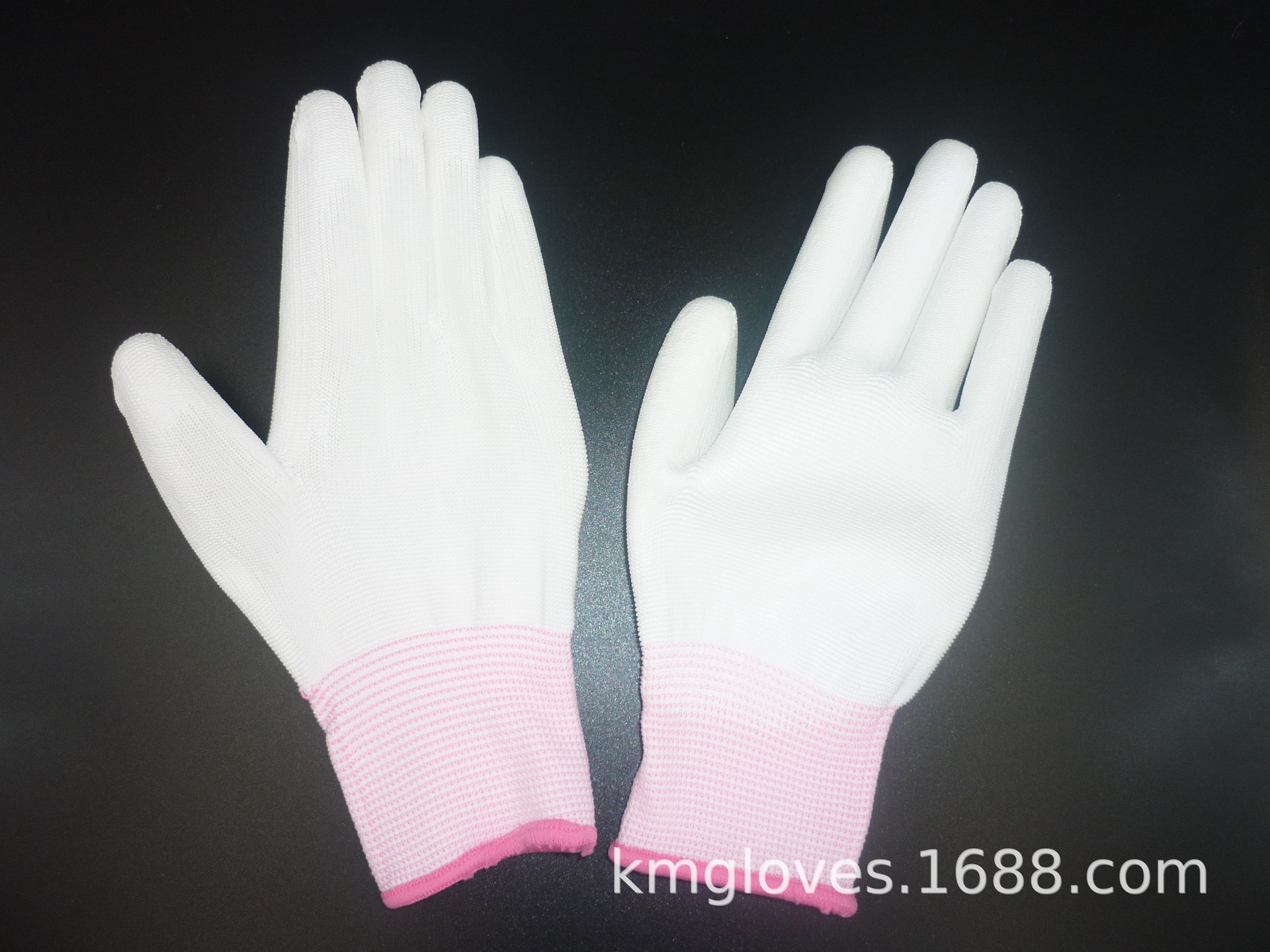 PU涂掌手套防静电涂指浸胶防滑手套防护耐磨尼龙无尘13针电子劳保