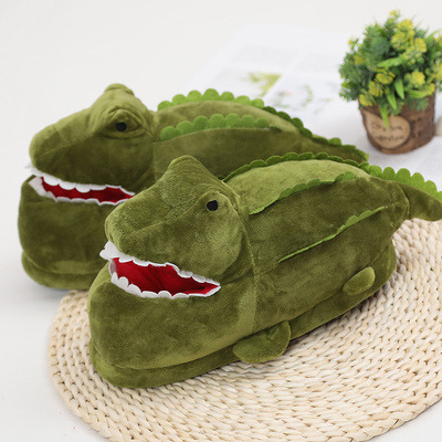 Dinosaur Slippers with Anti-Skid Rubber Sole House Shoes