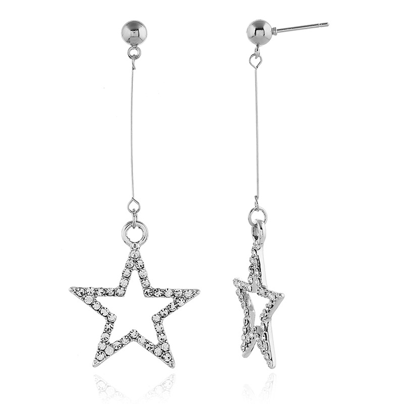 Alloy Simple Geometric earring(White white k)Fashion Jewelry NHKQ2453-White-white-k