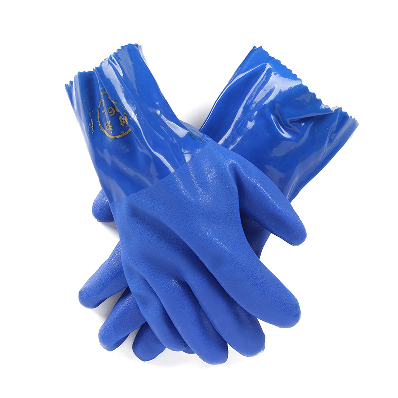 东亚806PVC耐油耐酸碱丁晴手套防滑耐磨防水劳保胶皮浸塑橡胶手套