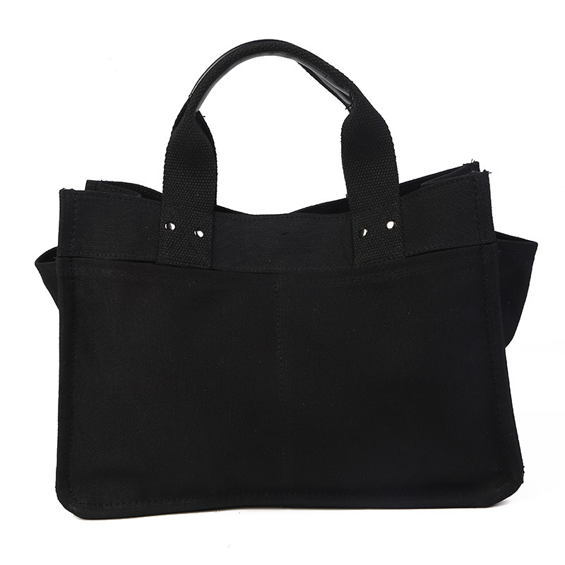 Casual and Satchel Black Handbag, Unisex, Fashionable and Versatile Business Bag, Computer Bag, Customizable Logo