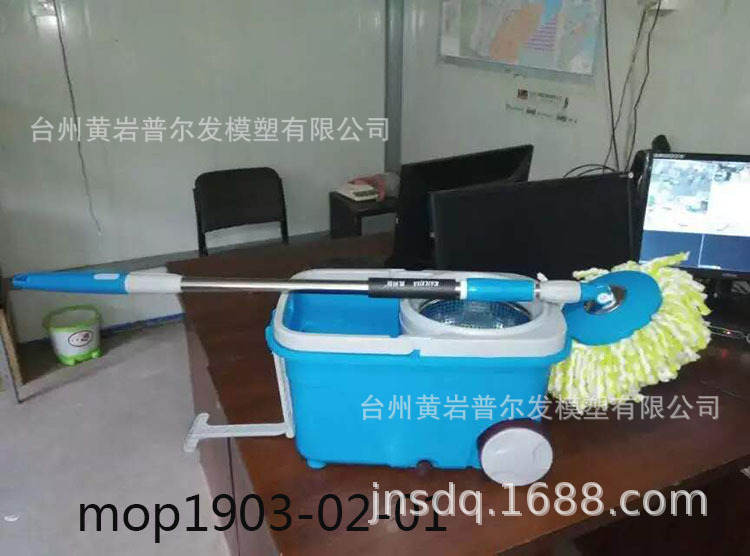 免手洗拖把旋转式拖地带墩布桶家用自动甩干脱水托把地拖布模具