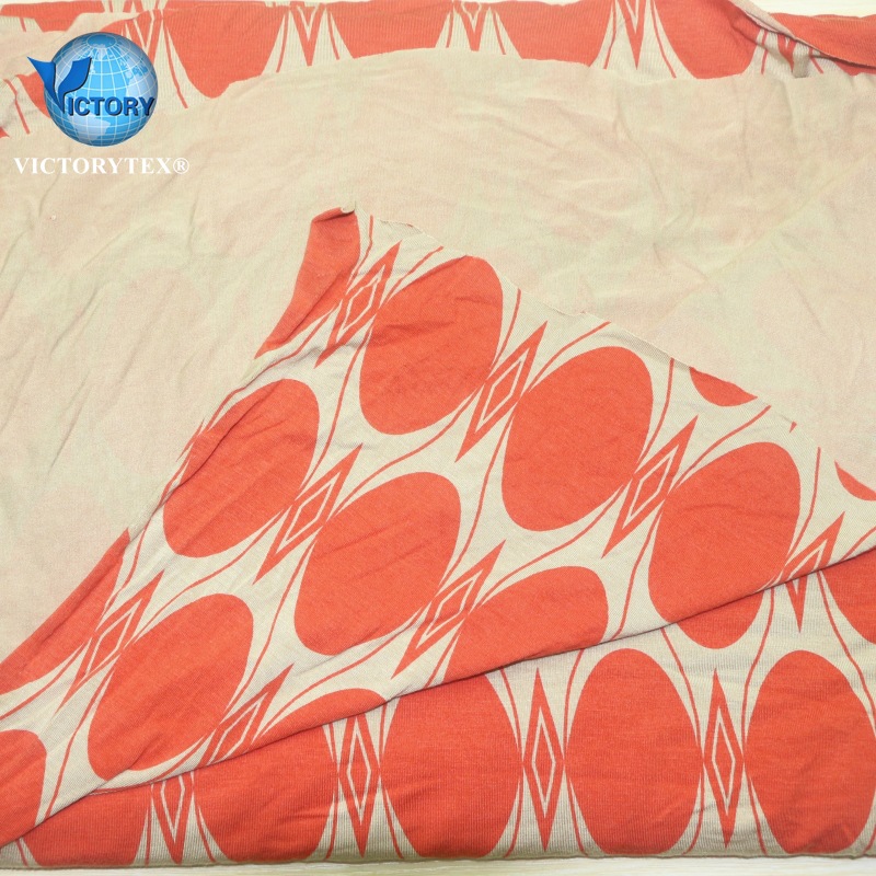 印花汗布服装面料针织人棉粘胶氨纶弹力染色活性印花单面布汗布