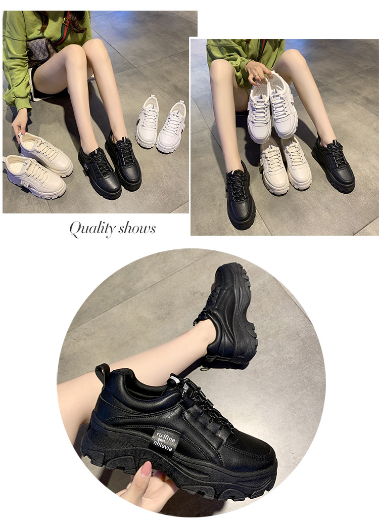 Women's Sports Solid Color Round Toe Chunky Sneakers display picture 4