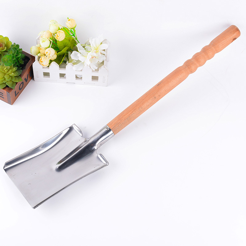 园林工具 园艺不锈钢铲子 户外铁铲铁锹铁撬挖铲农用挖土批发