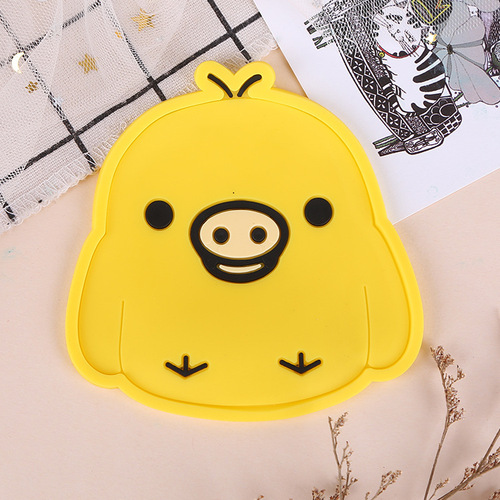 Wholesale Creative New Cartoon Insulated Anti-slip Mat Durable High-temperature Washable Desktop Cartoon Coasters Bulk Purchase