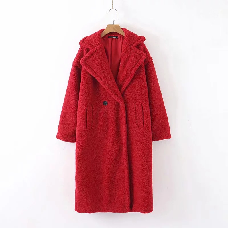 Trend Solid Color Long Cotton Coat NSHS61573