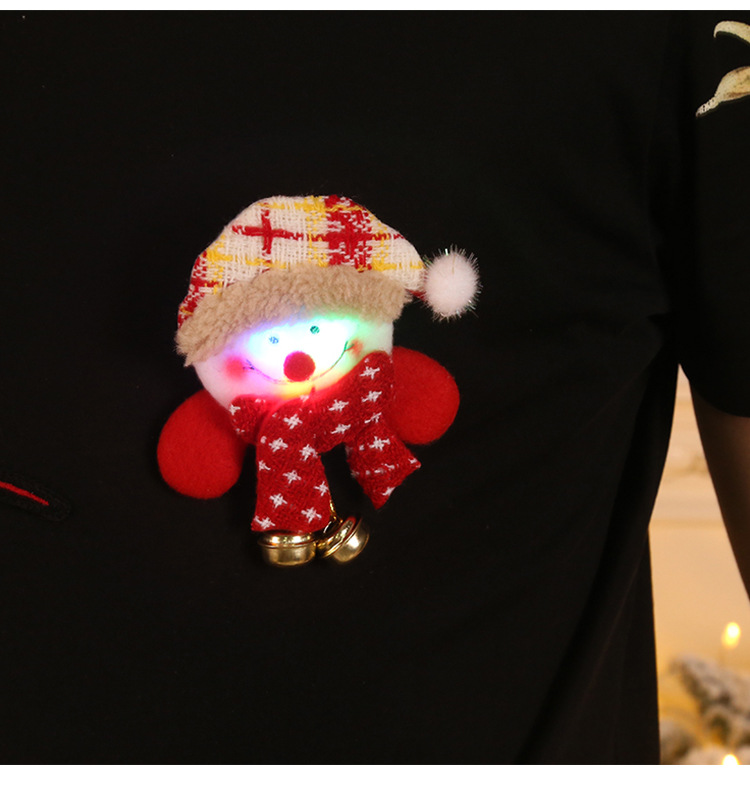 Christmas Cartoon Style Cute Bear Snowman Cloth Party Festival Costume Props Brooches display picture 1