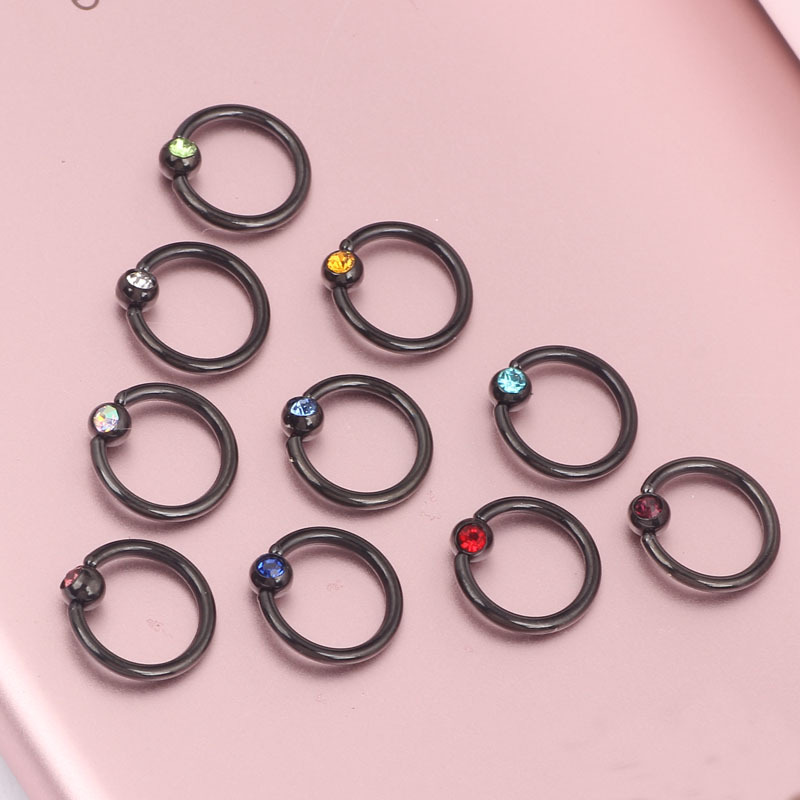 Stainless Steel Closed Nose Septum Ring, Multi-Use Earring, Geometric Tulip Design, Gold Color, Korean Style detail image 7