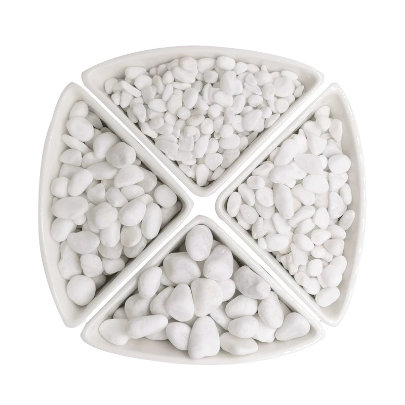 ✅Natural white stone pebbles white stone white marble colored stone gardening potted stone succulent paving courtyard construction
