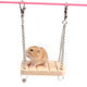 Hamster Toy Bell Swing Hammock Wooden Small Pet Parrot Platform Hanging Wooden Suspension Bridge