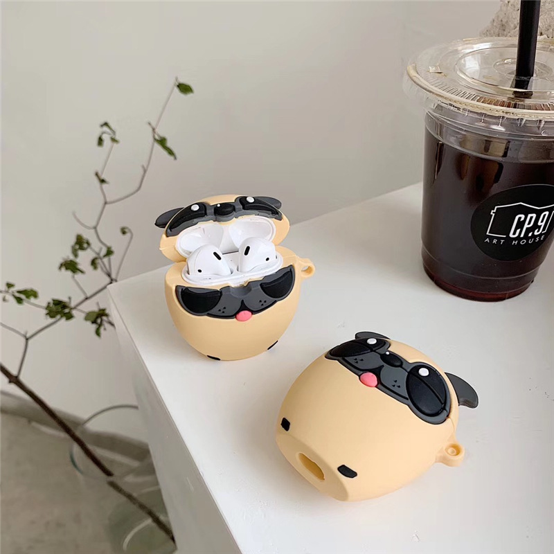 Cartoon Stereo Adorable Dog Big Brother Dog  Airpods1/2 Bluetooth Wireless Headset Protective Cover Drop-resistant Applicable display picture 3
