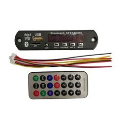 5V Power Supply Digital Color Display Car Audio MP3 Bluetooth Decoder Board with Amplifier 2*3W with Recording and Calling Function
