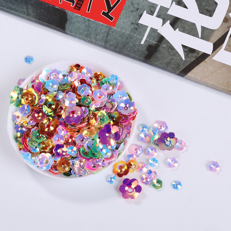 5mm/6mm/8mm/10mm imported Golden concave plum sequins accessories handmade DIY beads garment accessories