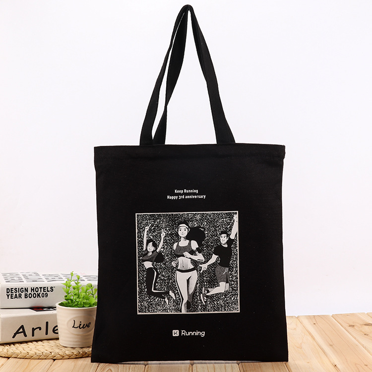 厂家批发创意学生单肩背包帆布包 涂鸦印画全棉手提购物袋