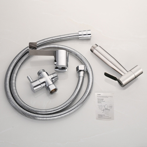 Cross-border 304 stainless steel high-pressure women's wash set American standard 7/8 seat toilet flushing nozzle pressure toilet spray gun