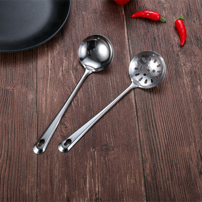 410不鏽鋼餐廚具 6#火鍋電器湯勺漏勺家用廚房湯殼漏勺贈品禮品