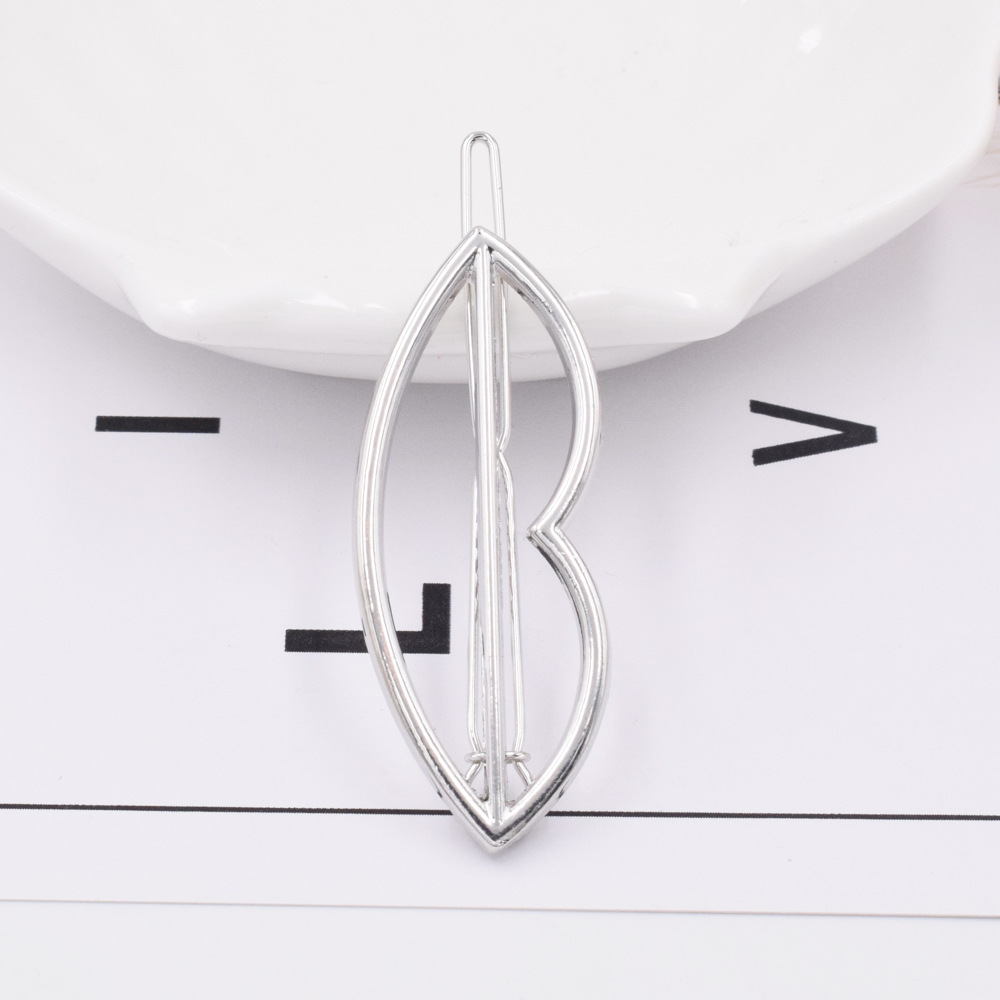 Hot Sale Geometric Metal Hairpin Side Clip Ponytail Triangle Circle Cat Hairpin Wholesale display picture 4