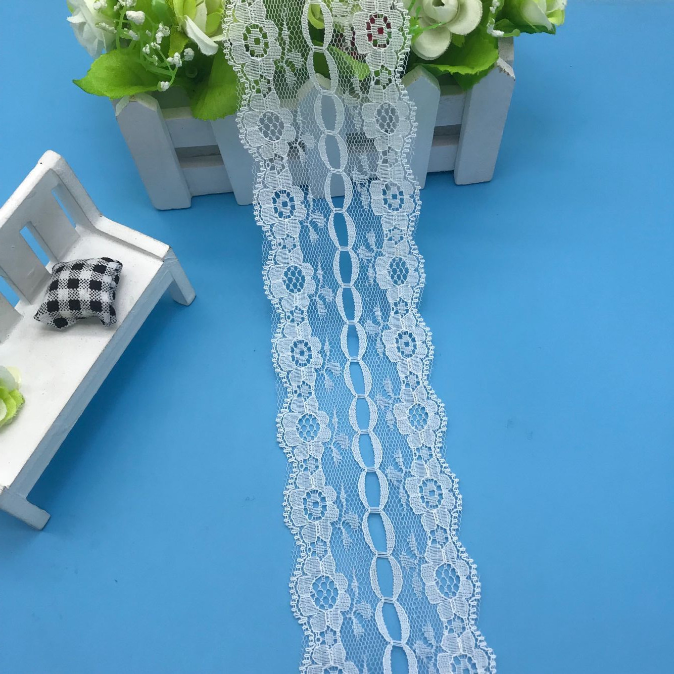 【厂家现货供应】鞋帽箱包服饰蚊帐玩具辅料 无弹蕾丝花边